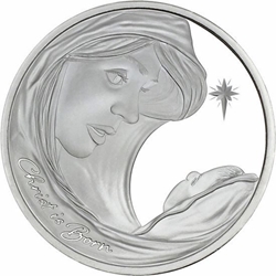 2024 Mary and Jesus 1 oz Silver Round silver, rounds, silver coins, 1 oz silver, 999 silver, christmas, silver, fine silver coins, holiday